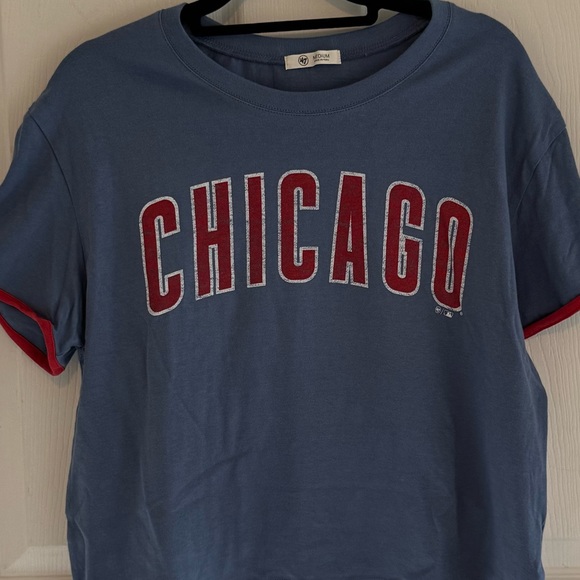Chicago Cubs Blue and Red Baseball Women’s Tee Shirt New with Tags Size M - Picture 3 of 8
